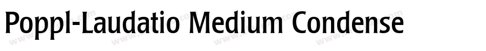 Poppl-Laudatio Medium Condensed字体转换